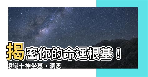 坐基是什麼|【坐基是什麼】你的命運坐基是什麼？揭曉《四柱八字》十神坐基。